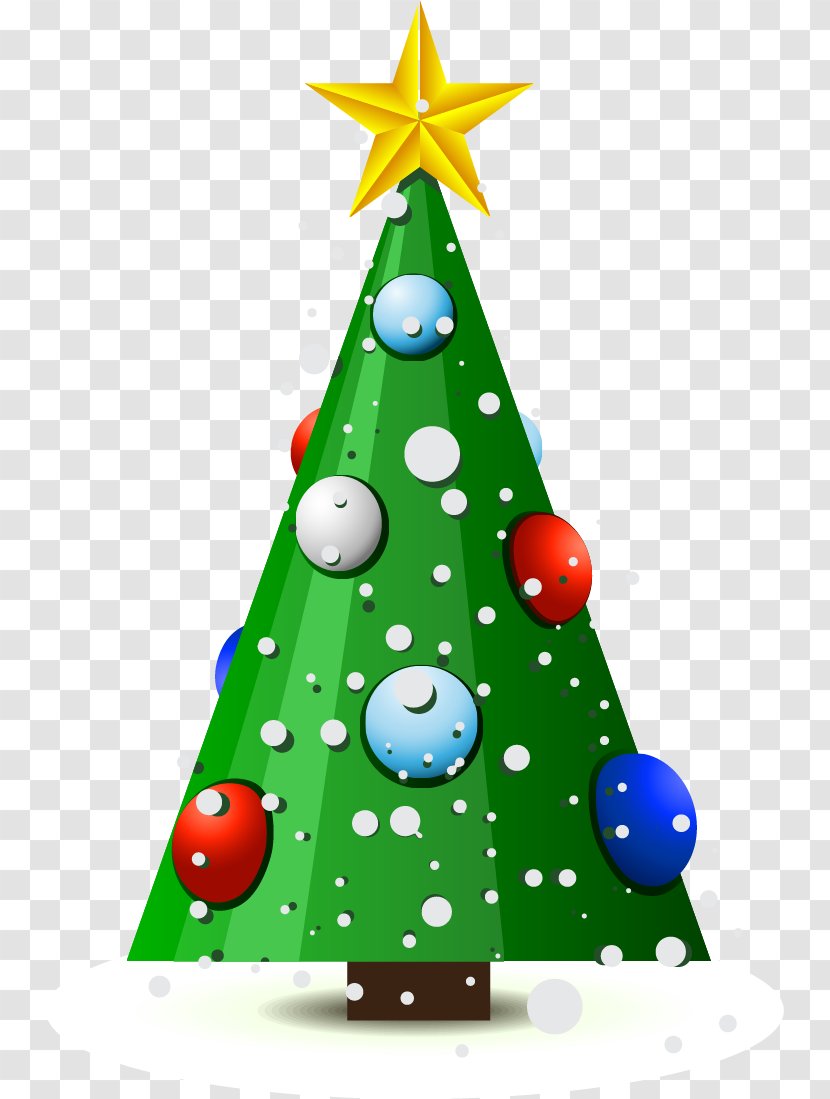Christmas Tree New Year - Gift - Green Covered With Ornaments Vector Transparent PNG