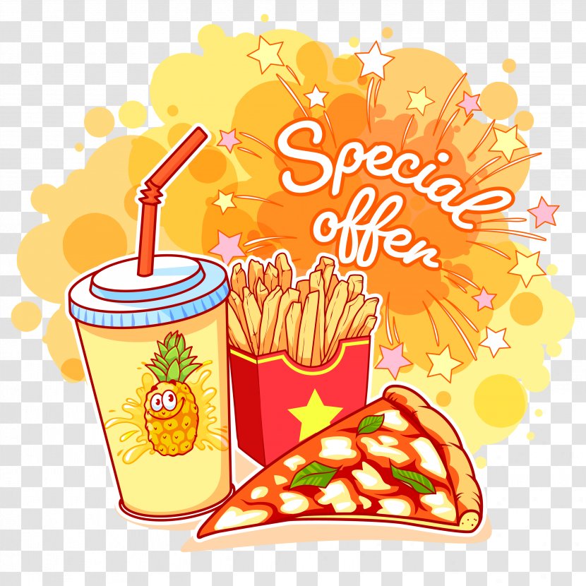 Fast Food Hamburger French Fries Pizza Fried Chicken - Packages Transparent PNG