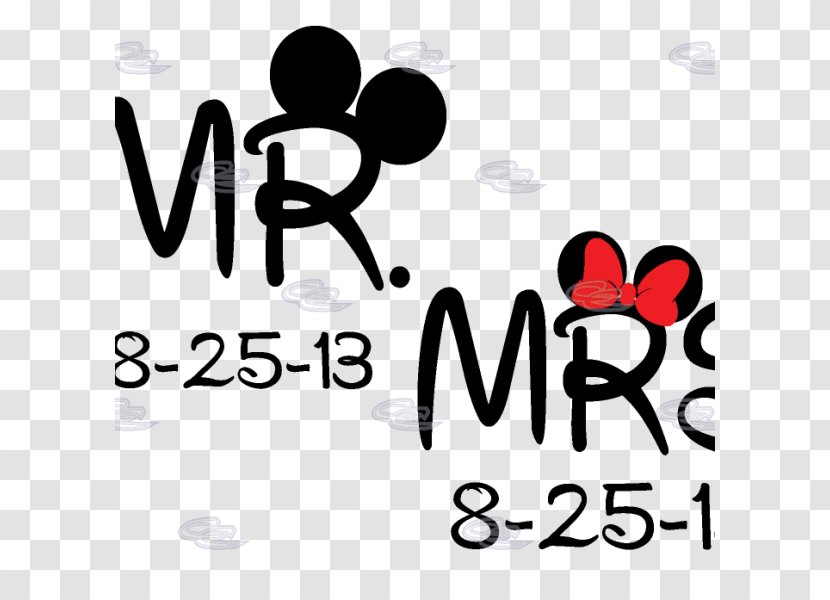 Minnie Mouse Mickey T-shirt Mrs. Mr. - Mr Transparent PNG