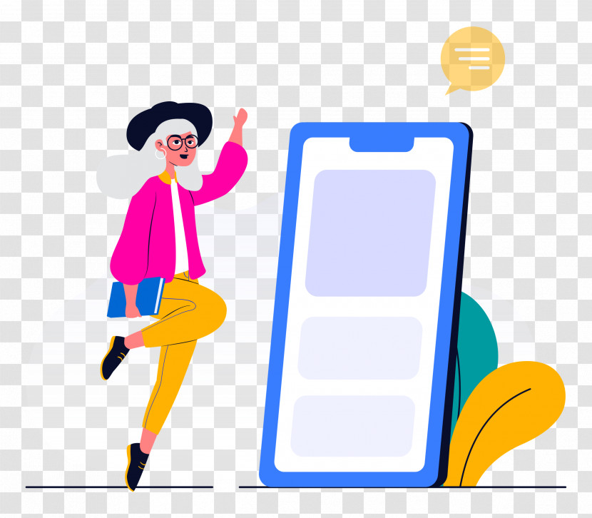 Mobile Phone Ebusiness Girl Transparent PNG