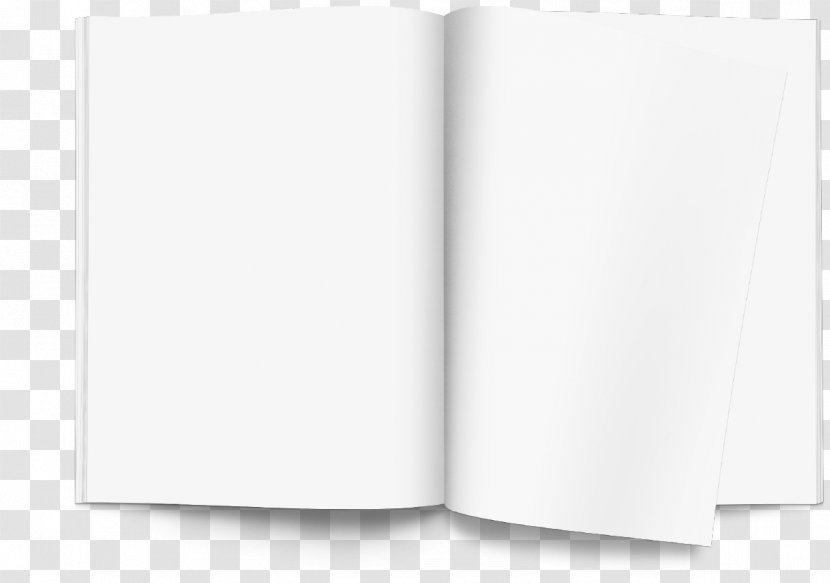 Paper Line Angle - White - Book Mockup Transparent PNG