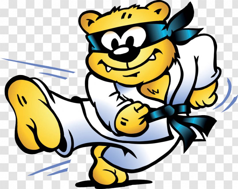 Martial Arts Cartoon Karate Drawing - Frame - Bear Transparent PNG