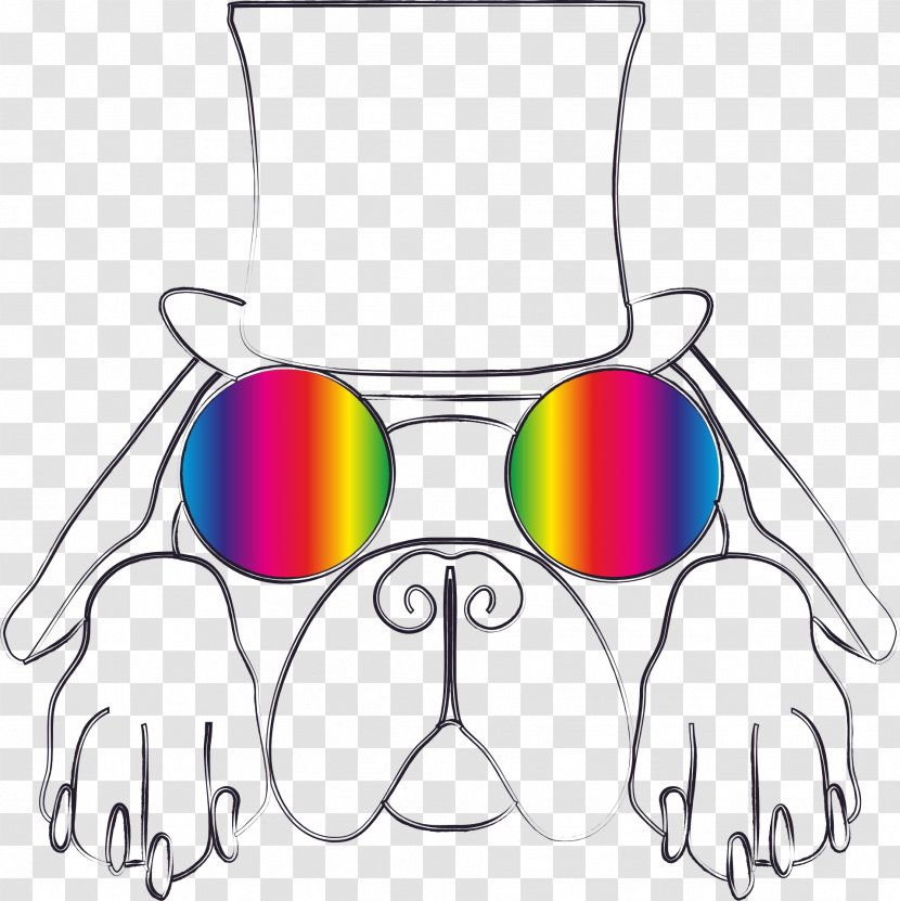 Bulldog Zazzle Puppy Sunglasses - Nose - Hippy Transparent PNG