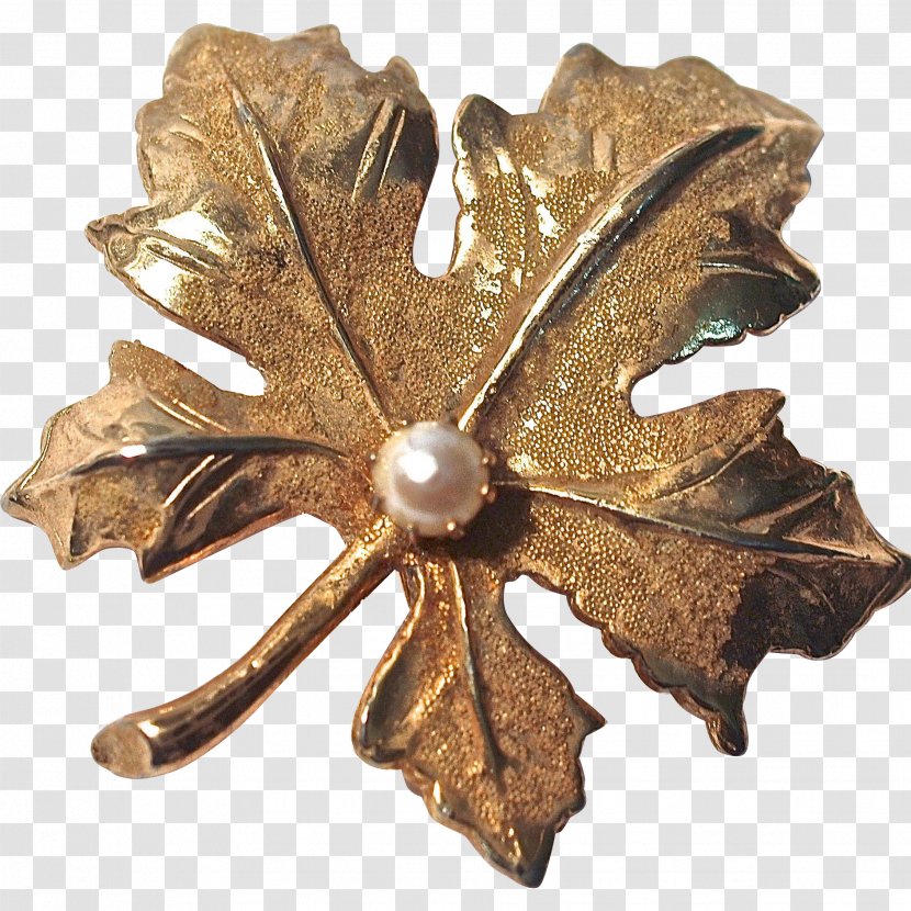 Brooch Jewellery Maple Leaf Gold - Hattie Carnegie Transparent PNG