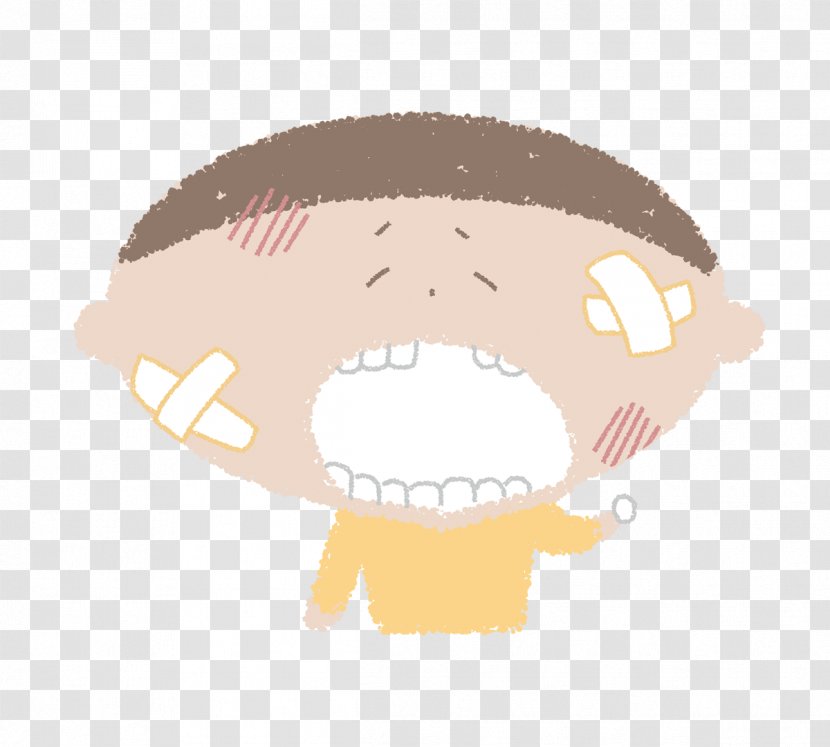 Nose Cheek Mouth Cartoon - Head Transparent PNG