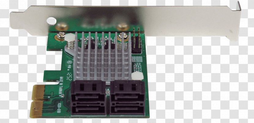 Serial ATA PCI Express RAID Disk Array Controller - Computer Component - Low Profile Transparent PNG