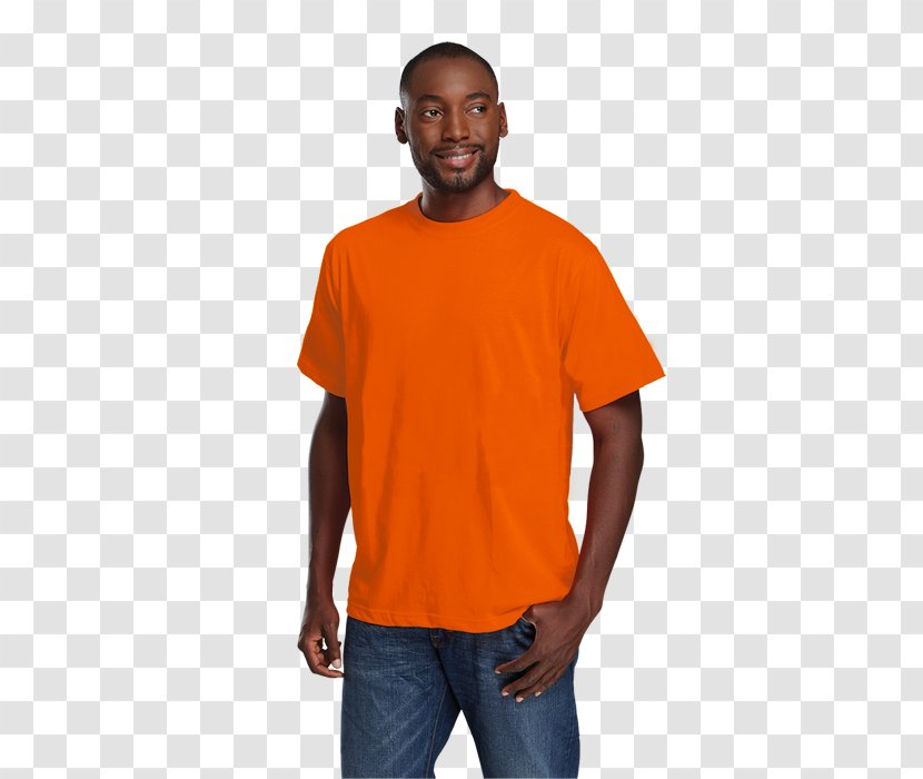 T-shirt Hoodie Crew Neck Clothing - Orange Transparent PNG
