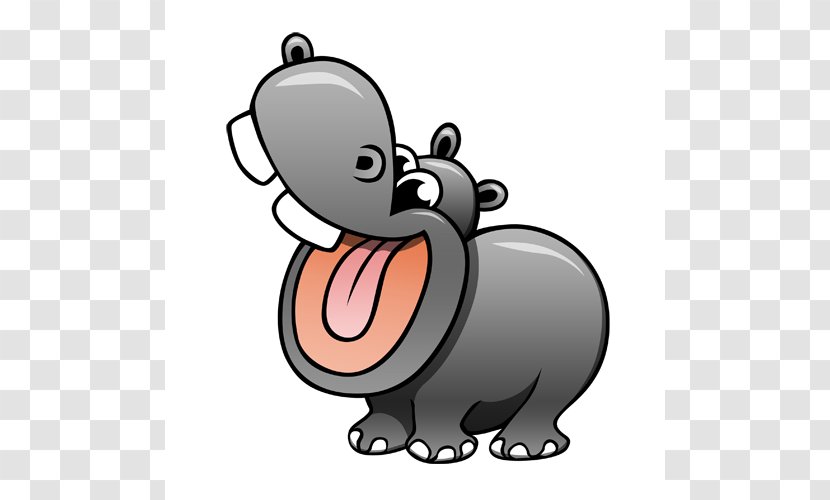 Hippopotamus Cartoon Drawing Clip Art - Animation - Hippo Transparent PNG