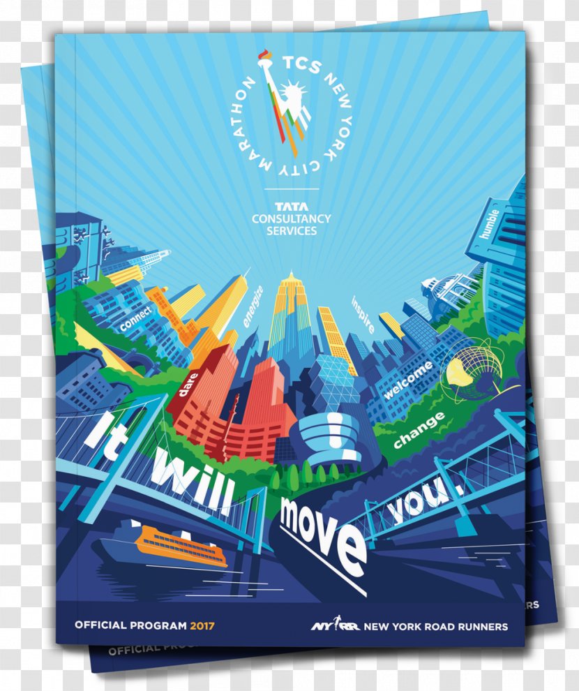 Fred's Team New York City Marathon Poster Cherry Hill - Advertising Transparent PNG