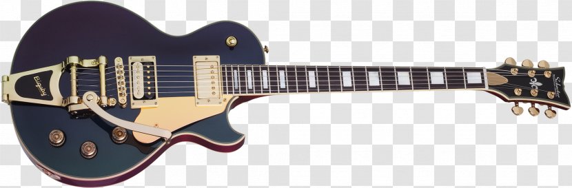 Gibson Les Paul Custom Seven-string Guitar Schecter Research - Electronic Musical Instrument Transparent PNG