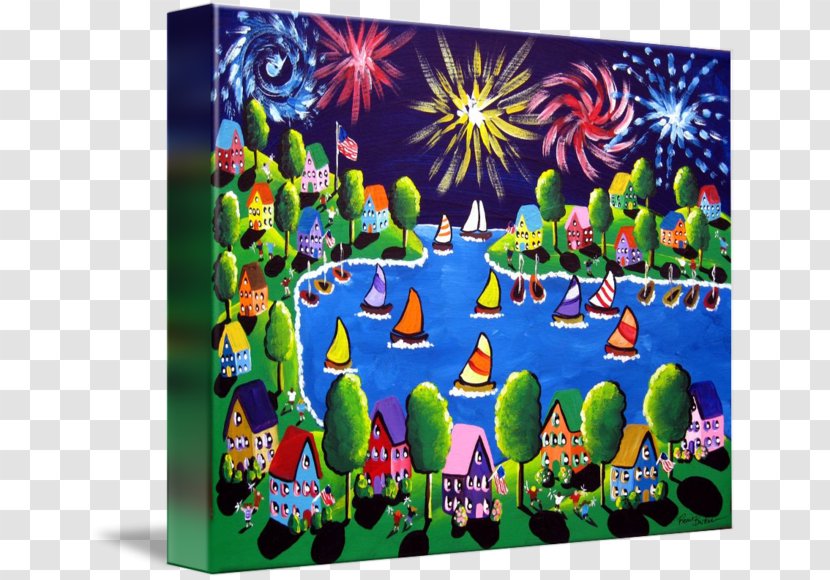 Art Gallery Wrap Canvas Printmaking - Frame - Paper Firework Transparent PNG