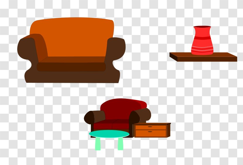 Chair Clip Art - Orange Transparent PNG