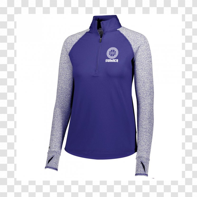 T-shirt Sweater Hoodie Sleeve Zipper - Cobalt Blue - Women Basketball Transparent PNG