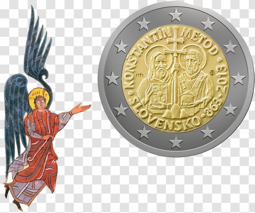 European Union 2 Euro Coin Commemorative Coins Transparent PNG