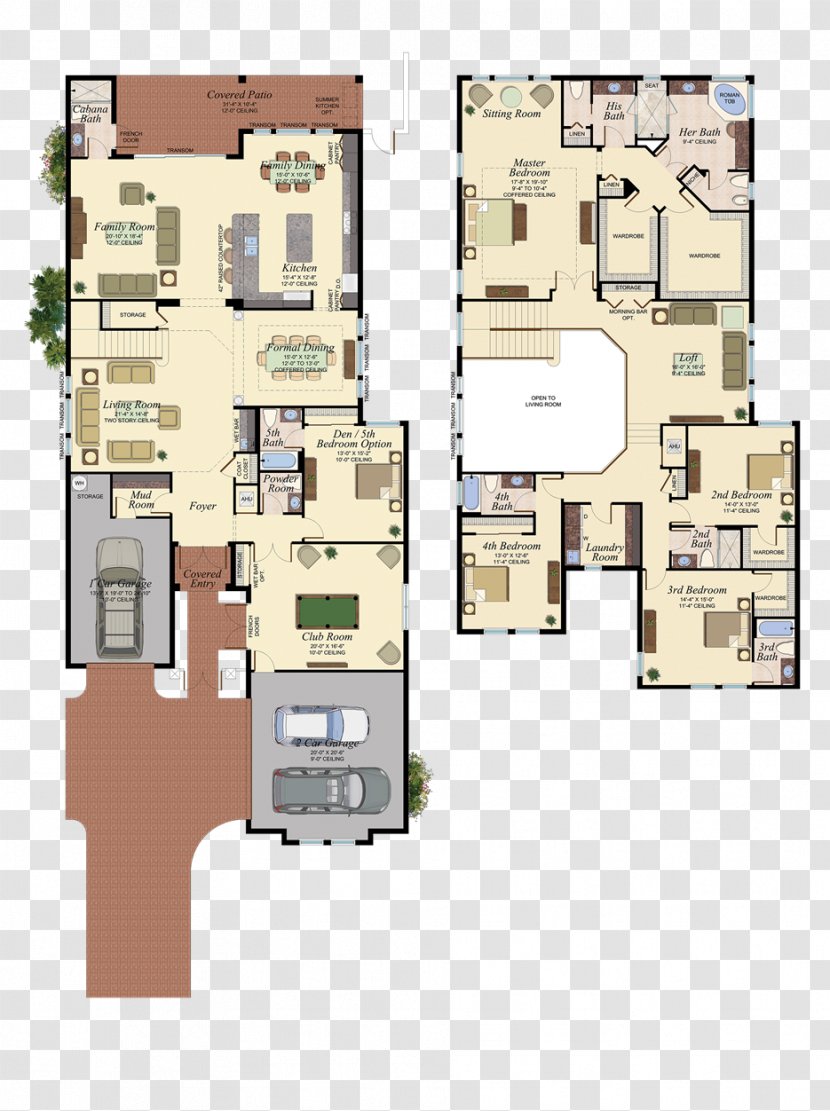 Floor Plan House Bedroom - Architecture Transparent PNG