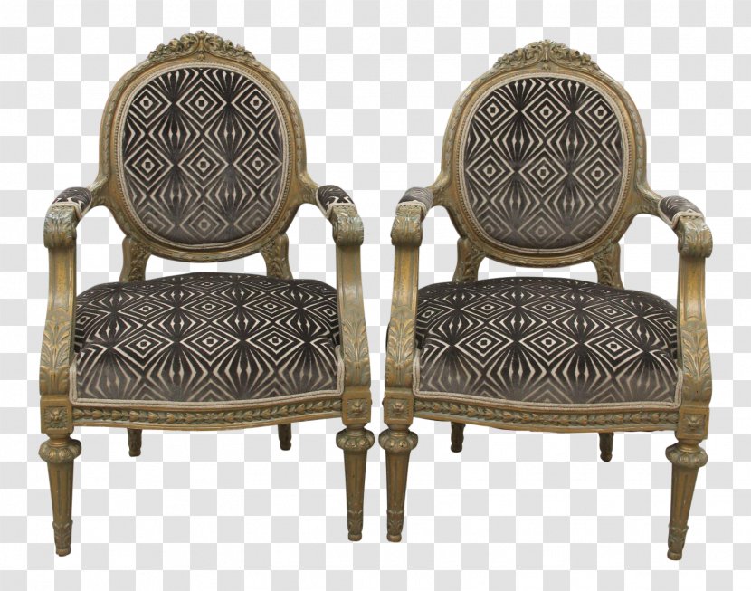 Chair Louis XVI Style Bergère Furniture Fauteuil Transparent PNG