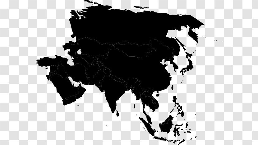 Asia Globe Clip Art - Drawing - Asian Map Transparent PNG