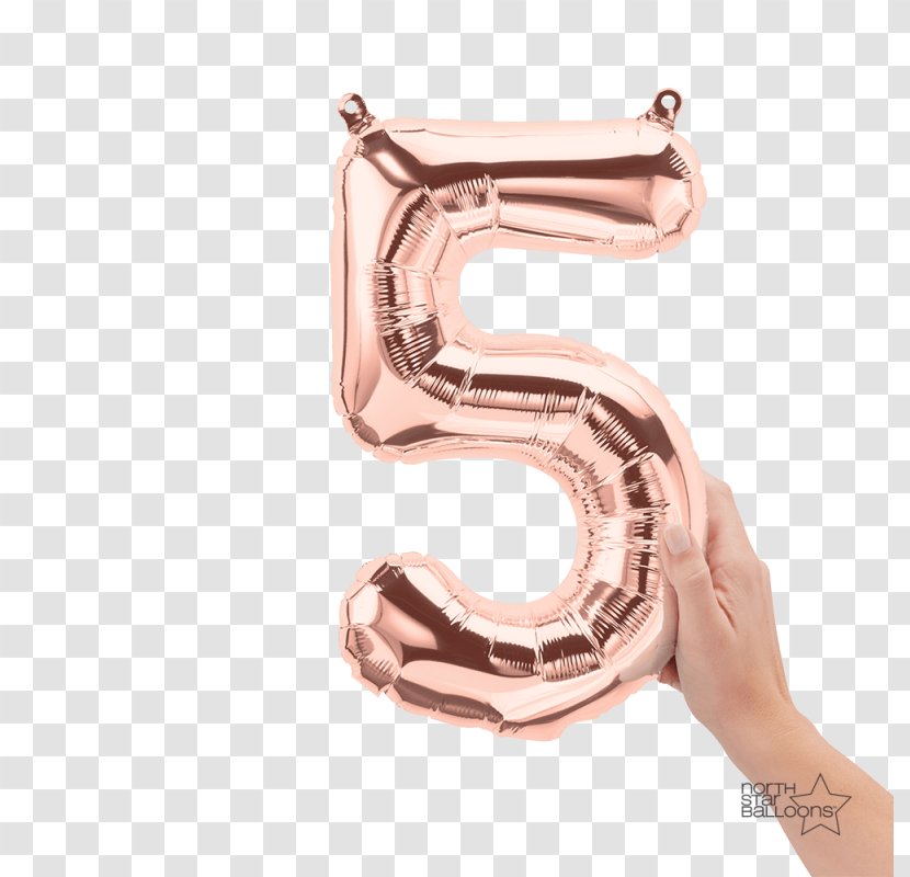 Mylar Balloon Gold Number Party - Quantity Transparent PNG