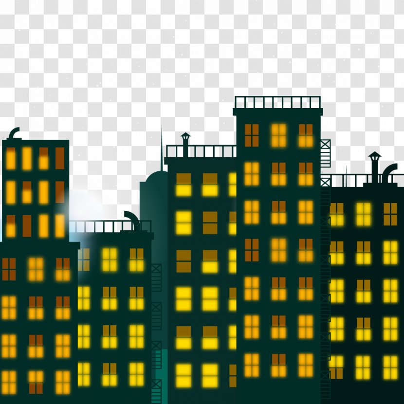 Euclidean Vector Street Light - Facade - City Lights Transparent PNG