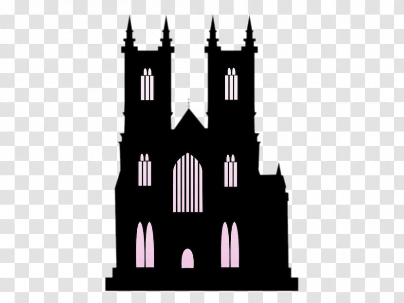 Church Silhouette Building Clip Art - Christianity - Black Castle Transparent PNG