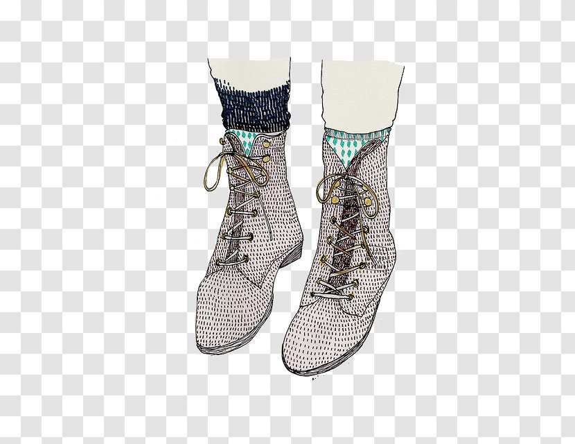 Drawing Shoe Art Illustration - A Pair Of Shoes Transparent PNG