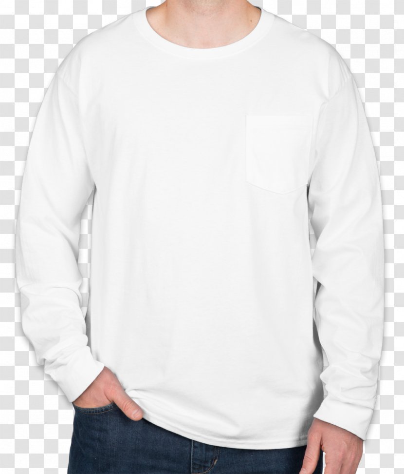 Long-sleeved T-shirt Hanes - White Transparent PNG