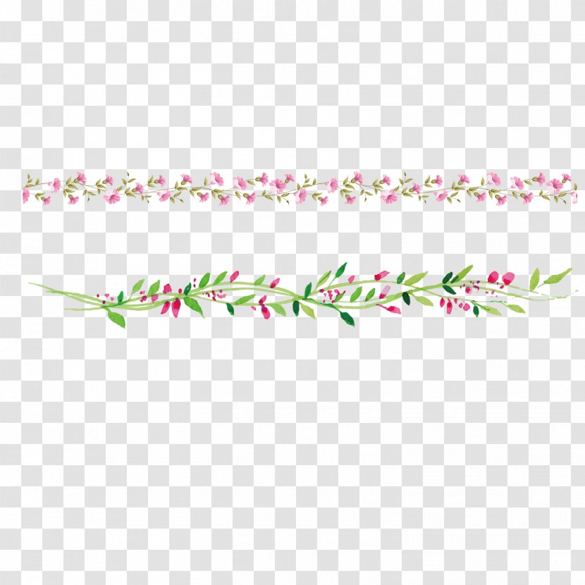 Watercolor Painting Flower - Rectangle - Vector Patterns Decorative Edge Shading Transparent PNG