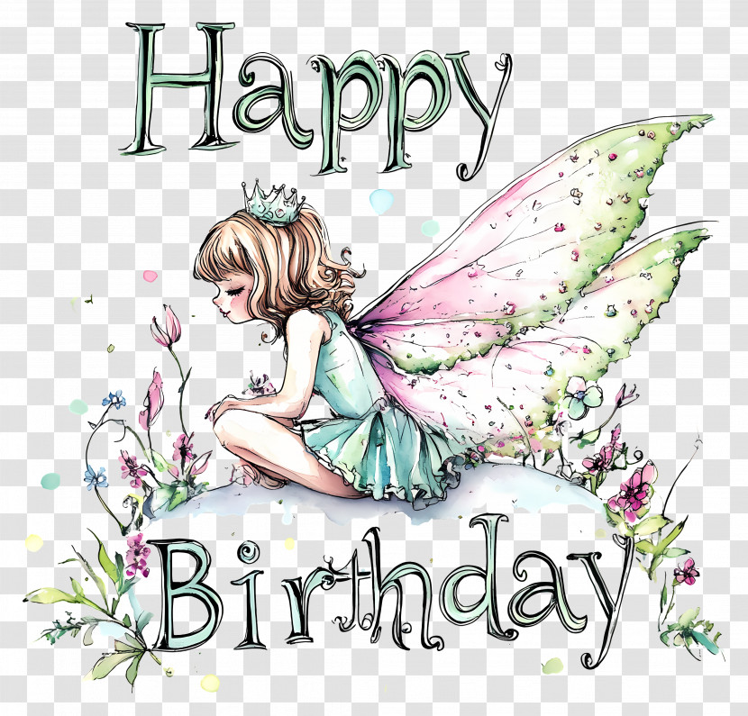 Happy Birthday - Happy Birthday Fairy Illustration Transparent PNG
