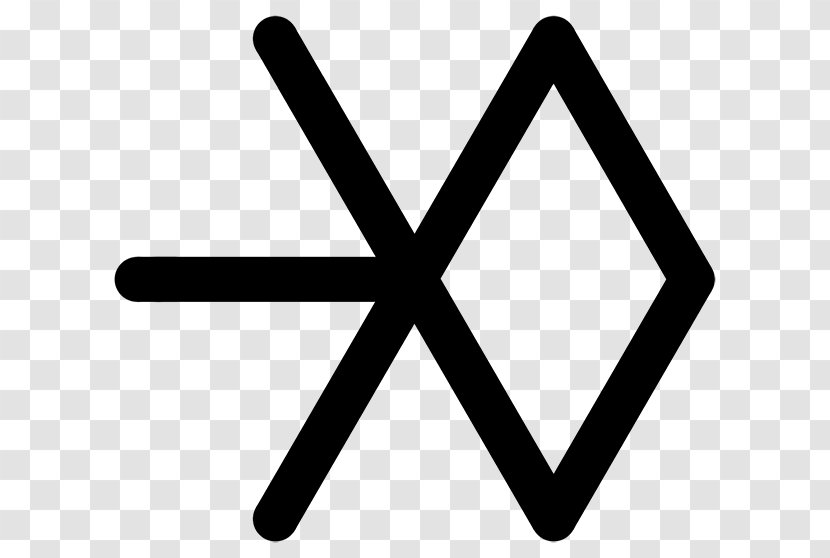 XOXO EXO Logo Miracles In December Overdose - Black And White - Waisted Transparent PNG