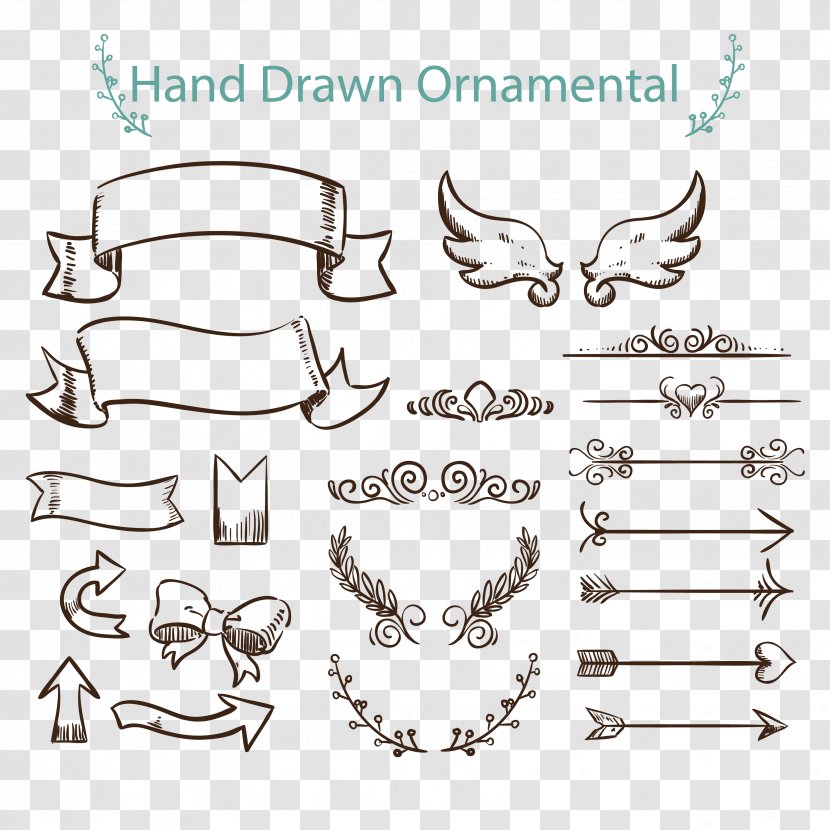Drawing Euclidean Vector Ornament Arrow - Product Design - Tags Arrows Painted Transparent PNG