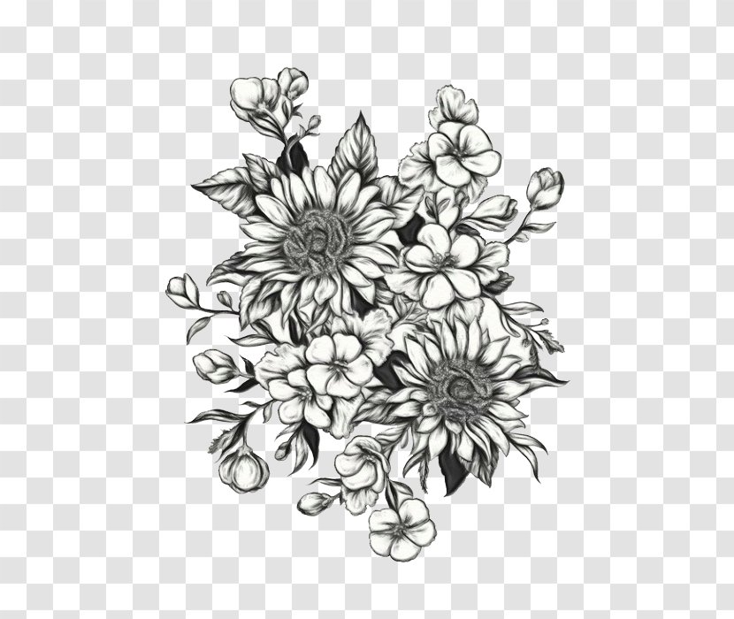 Naturalist Illustration Drawing Tattoo Image - Plant - Floral Design Transparent PNG
