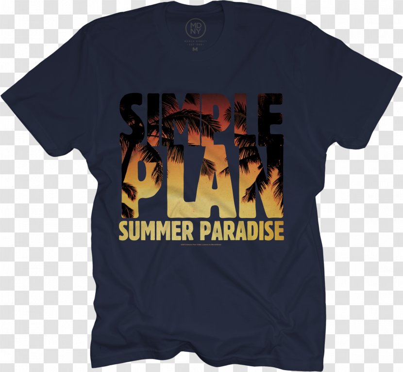 T-shirt Simple Plan Taking One For The Team Get Your Heart On! Summer Paradise - Tshirt Transparent PNG