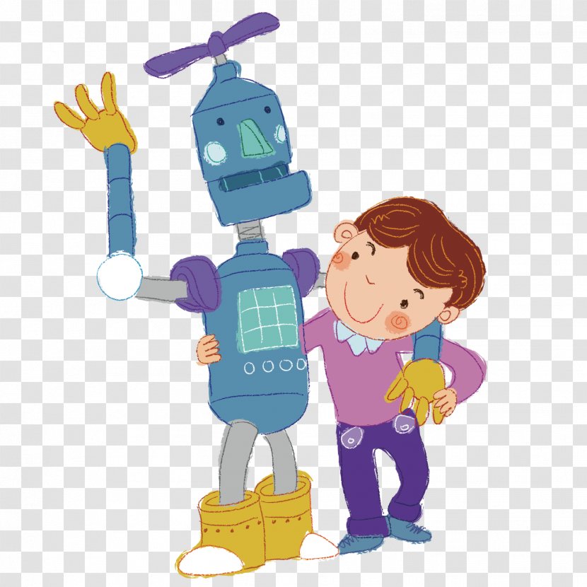 Robot Child Illustration - Boy And Transparent PNG
