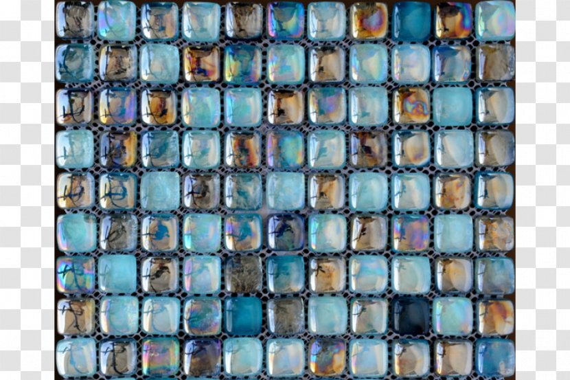 Glass Mosaic Blue Art - Cyan Transparent PNG