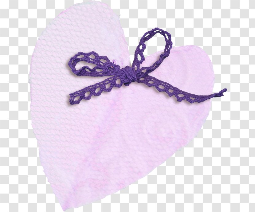 Paper Post-it Note Heart Painting - Purple Transparent PNG