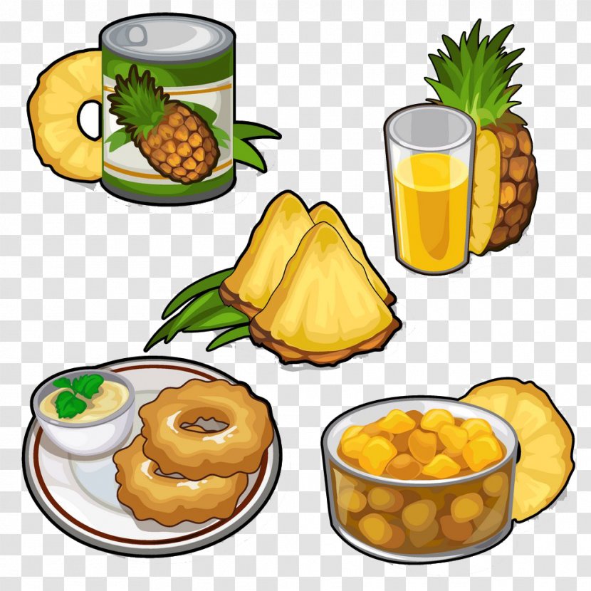 Juice Pineapple Illustration - Cuisine - Cartoon Food Picture Transparent PNG