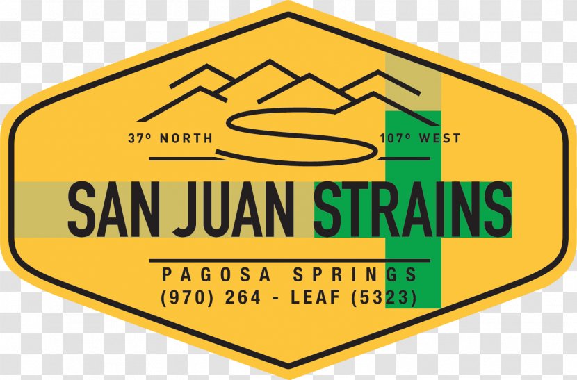 San Juan Strains, Inc. Cannabis Shop East Pagosa Street Logo - Sign - Label Transparent PNG