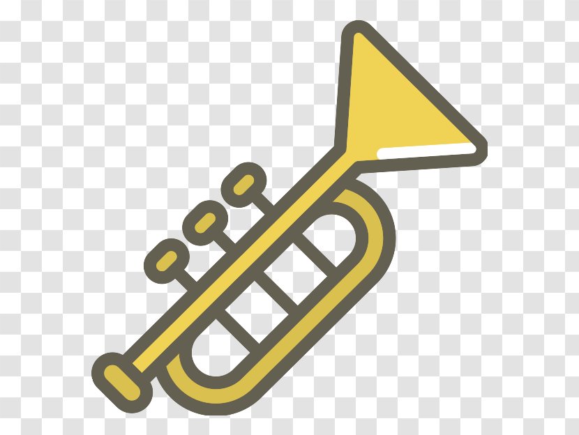 Trumpet Icon - Tree - Golden Transparent PNG