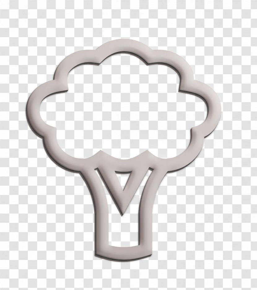 Broccoli Icon Brocoli Brocolli - Meter - Metal Silver Transparent PNG