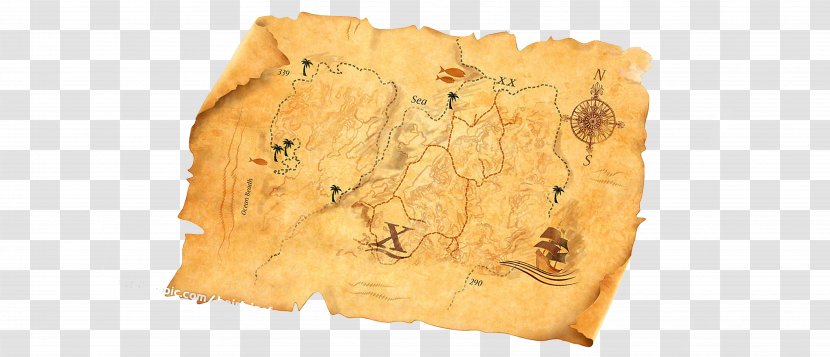 Treasure Map Hunting - Painting - Cartoon Painted Transparent PNG