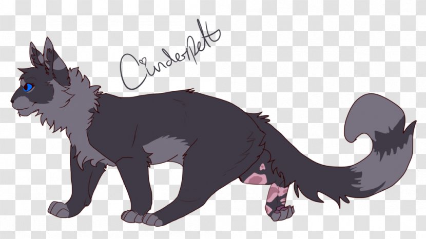 Into The Wild Black Cat Forest Of Secrets Cinderpelt - Paw Transparent PNG