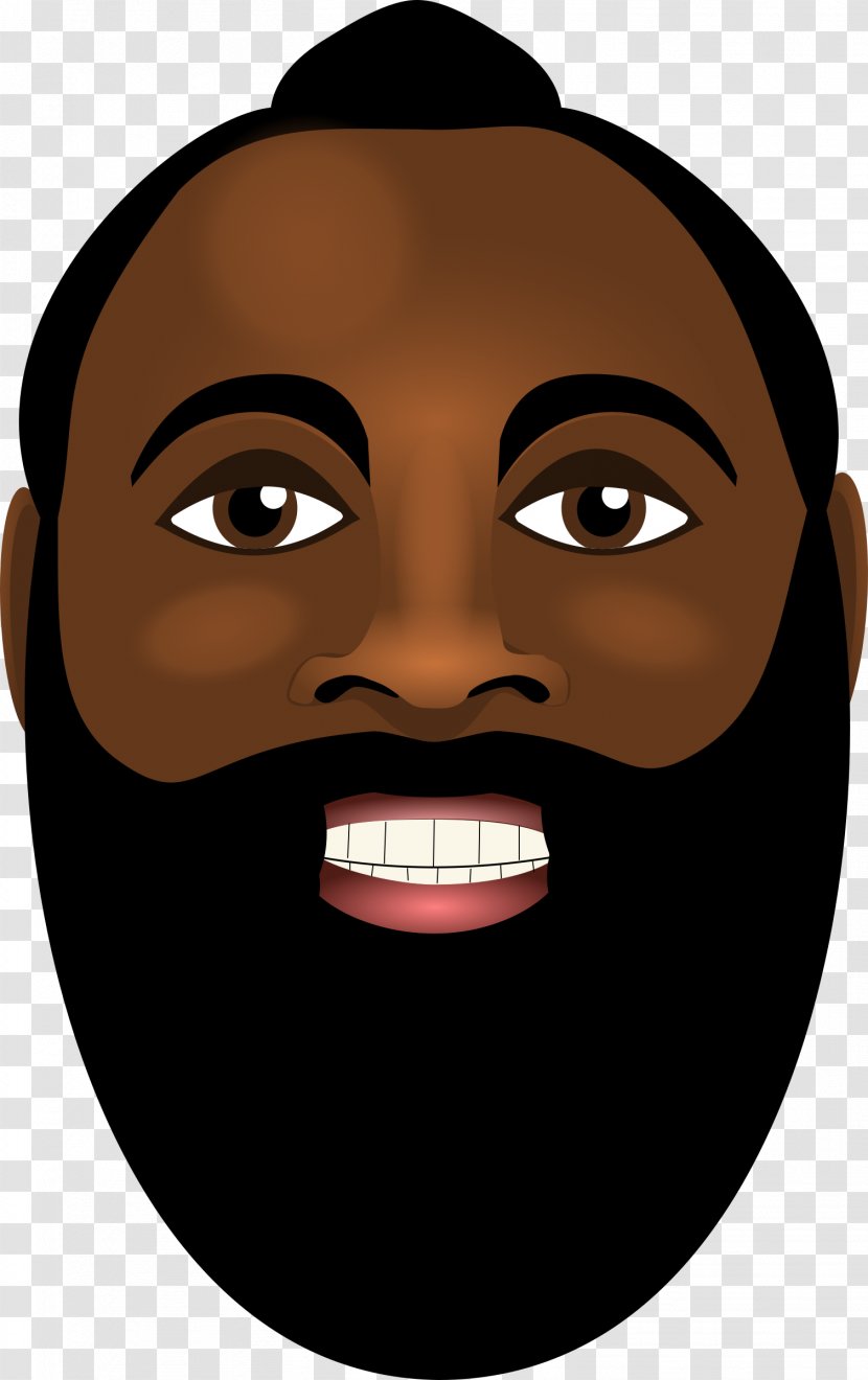 James Harden Houston Rockets NBA Clip Art - Smiley - Beard Transparent PNG