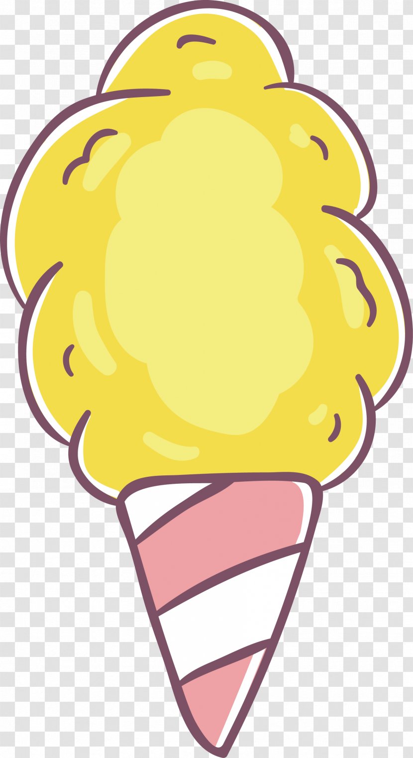 Yellow Cloud Ice Cream - Area Transparent PNG
