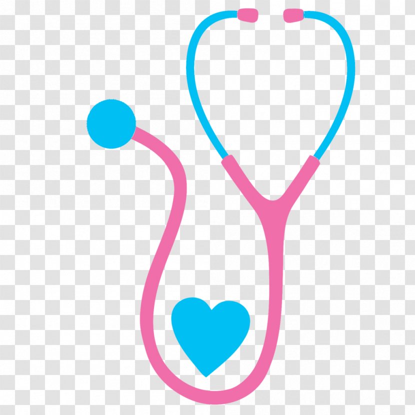 Decal Nursing Clip Art Product Monogram - Pink - Stethoscope Silhouette Transparent PNG