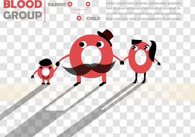 Blood Type Father Child Parent - Text - Cartoon O Transparent PNG