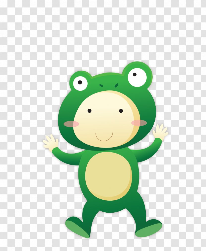 Frog Green Clip Art - Vertebrate - Vector Little Man Transparent PNG