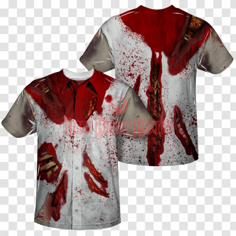 Printed T-shirt Horror Clothing - Shoulder Transparent PNG