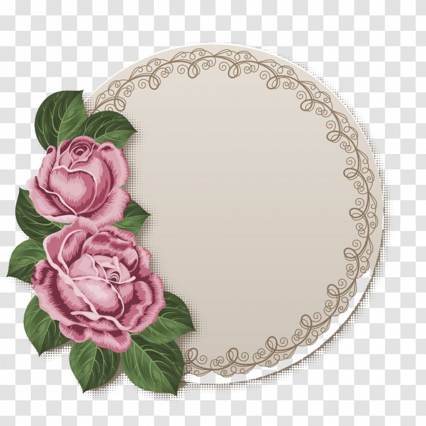Circle Flower Picture Frame - Round Transparent PNG