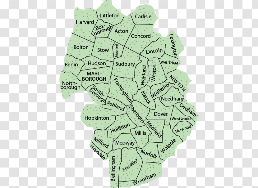 Metrowest, Ma Map West End Town - Area - Western Transparent PNG