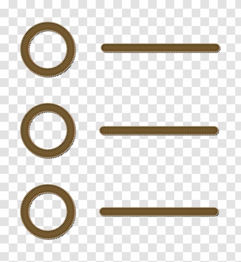 List Icon Business SEO Interface - Metal - Brass Transparent PNG